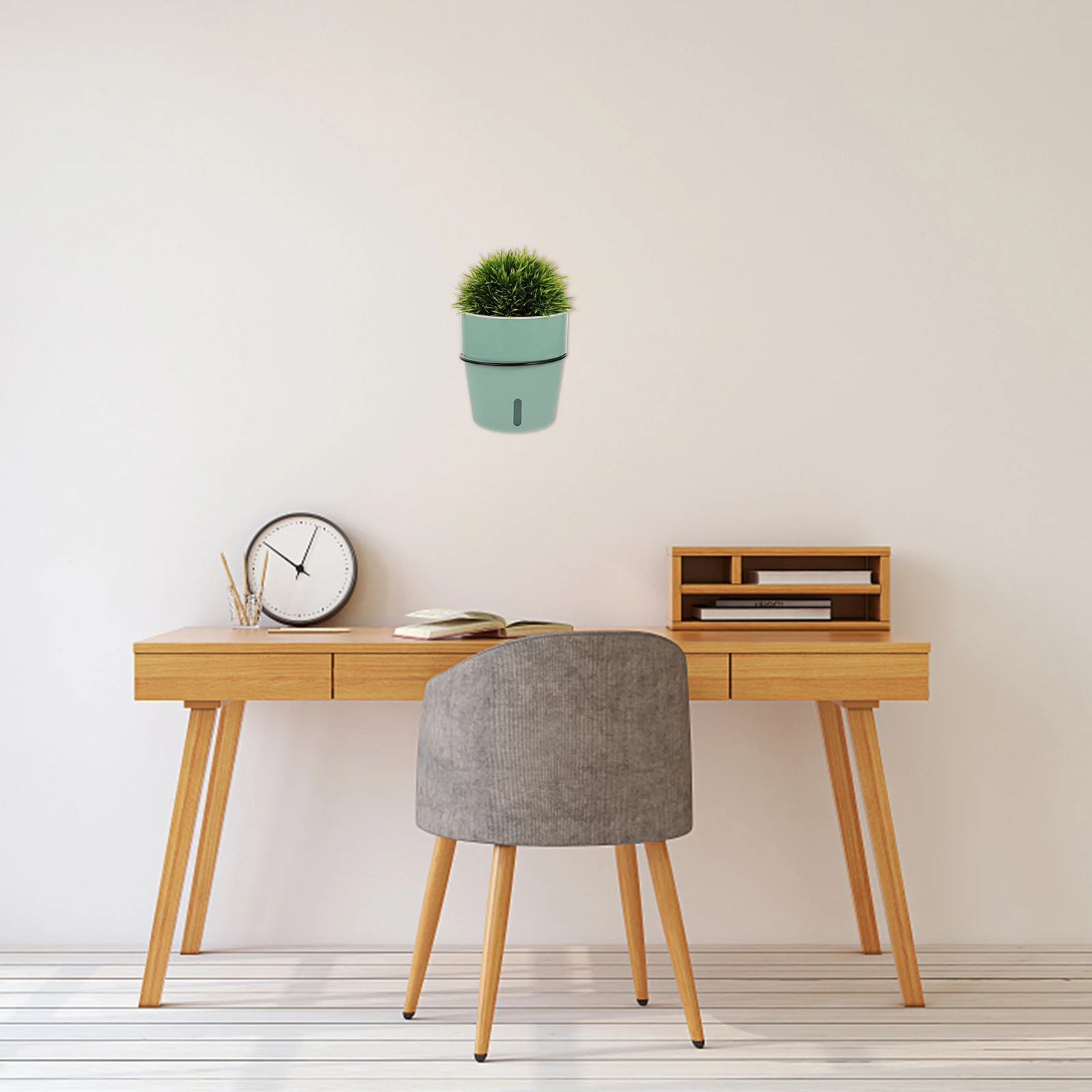 

1 Set Wall Mounted Flower Pot Self Watering Plastic Plant Pot For Garden Succulents Automatic Absorbing Water Storage Design