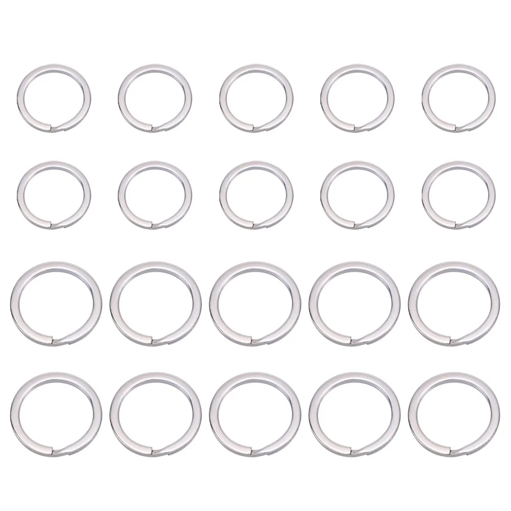 

20pcs Key Chain Metal Rings Nickel Plated Durable Split Ring Keyring Round Connector Jewelry Accessories Craft Supplies