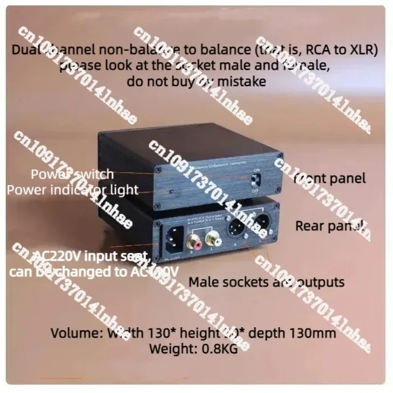 XLR Balanced To RCA Non-balanced /RCA Non-balanced To XLR Balanced/Dedicated IC or Audio Cow Converter