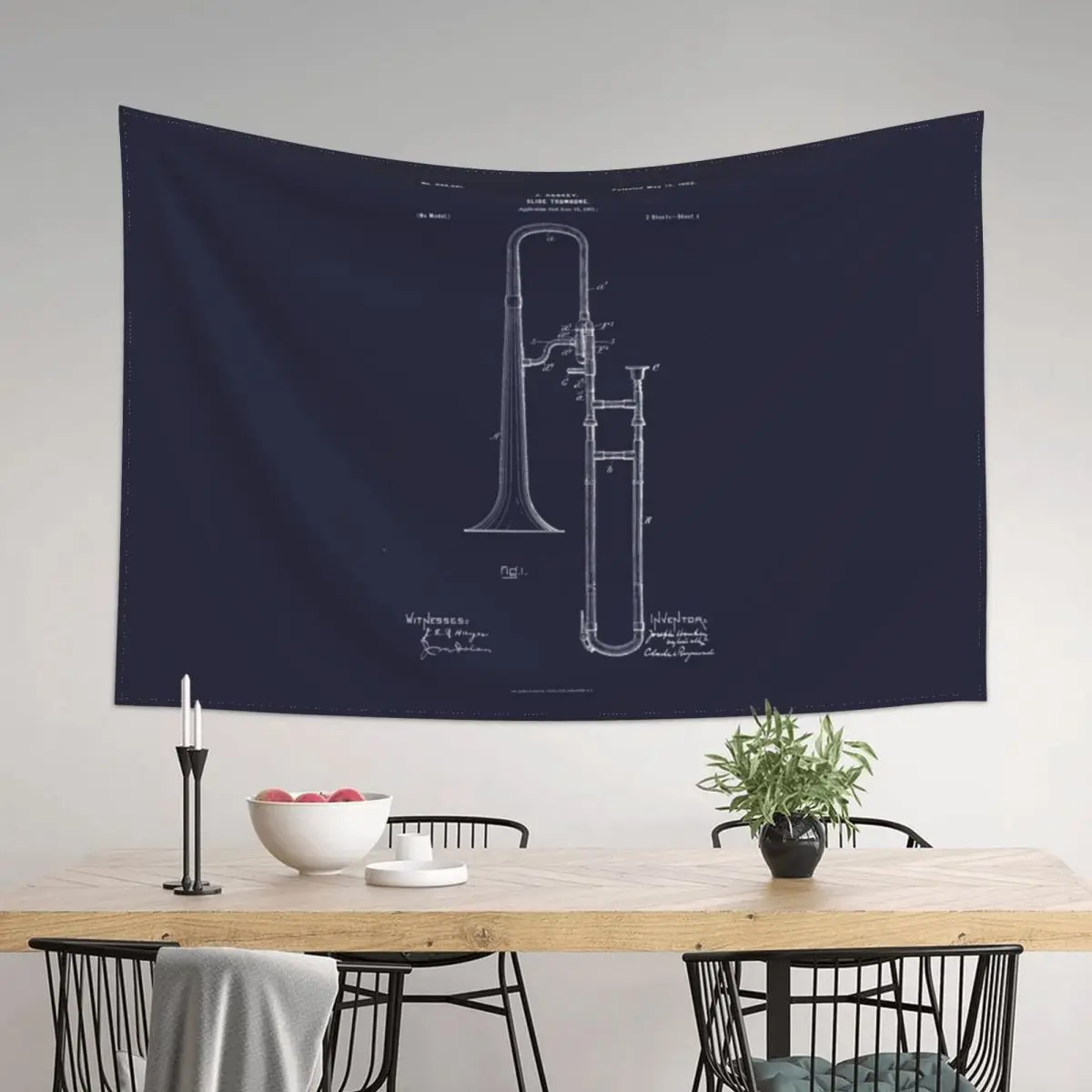 

Trombone Tapestry Wall Art Decoration Aesthetic Bedroom Decorations Tapestry