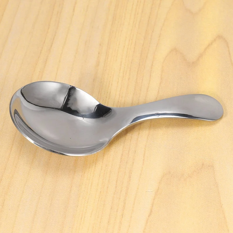 10 Pcs Stainless Steel Short Handle Spoons Mini Salt Spoons Condiments Spoon Dessert Spoon Tea Coffee Spoons,Silver image 6