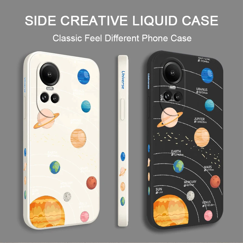 R eno 10 Fantasy Planet Silicone Phone Case For OPPO Reno 6Z 5F 5Pro 7Z 7Lite 7 8 8T 8Pro 10 10Pro 10ProPlus 12 12F 12Pro Cover