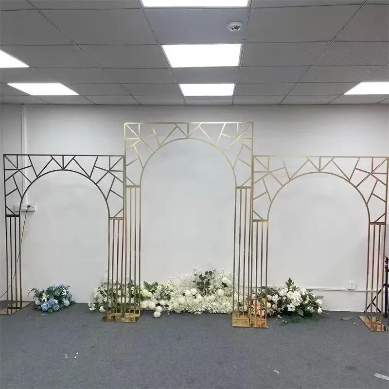 

Wedding New Iron Art Alien Multi Bar Gilded Arch Door Wrought Iron Screen For Party Stage Site Layout DIY Props