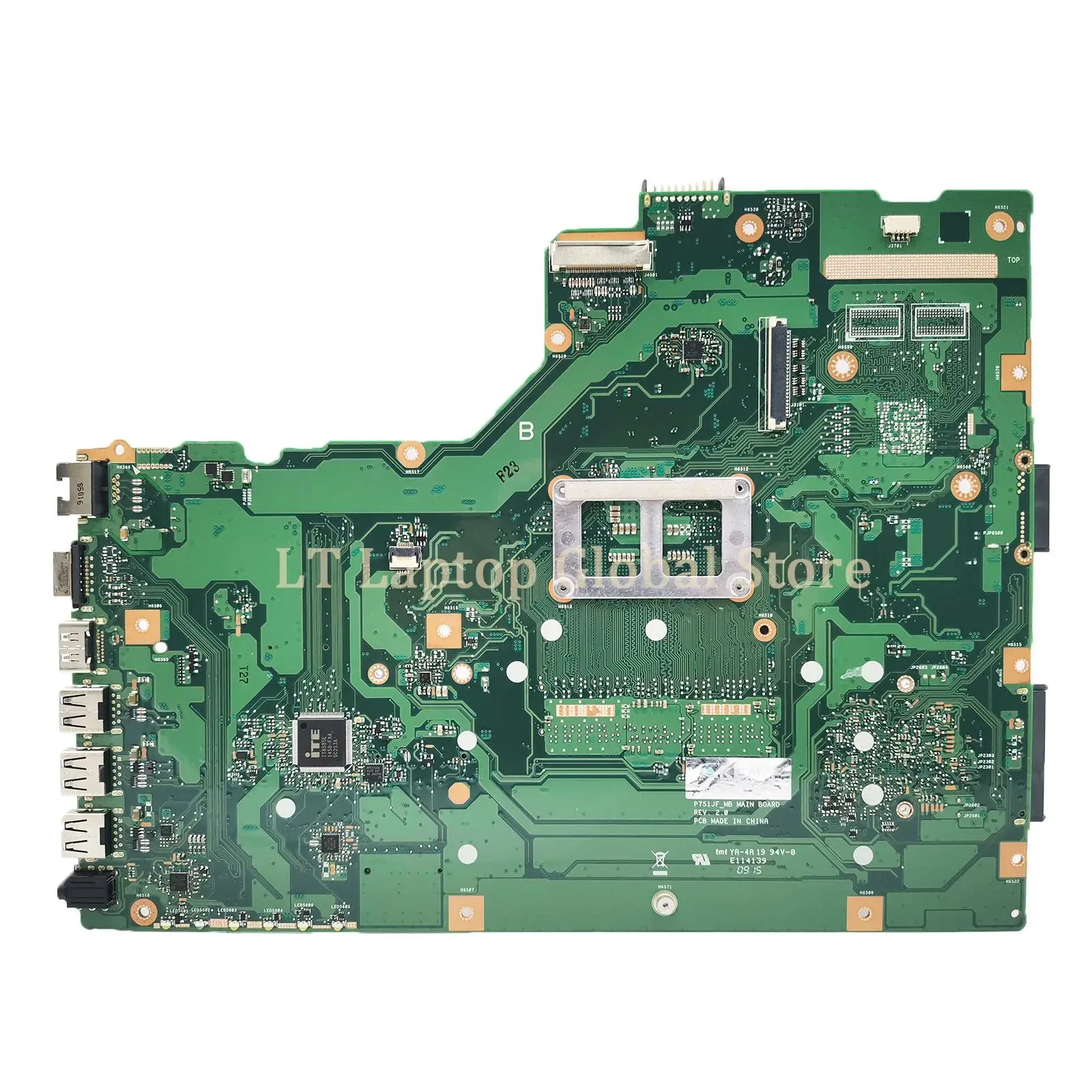 Motherboard P751J untuk ASUS PRO ESSENTIAL P751JF P751JA Laptop Mainboard mendukung i3 i5 REV:2.0 UMA