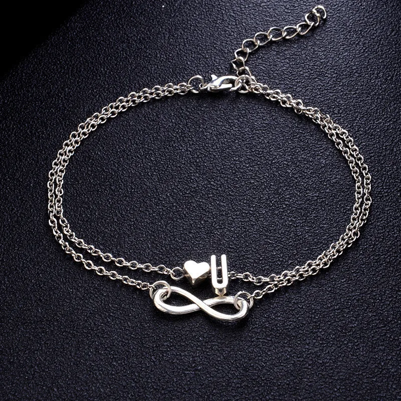 Cross Charm Chain Initials Anklets for Women Sandals Pulseras Tobilleras Mujer Letter Pendant Anklet Bracelet Foot Jewelry Gift