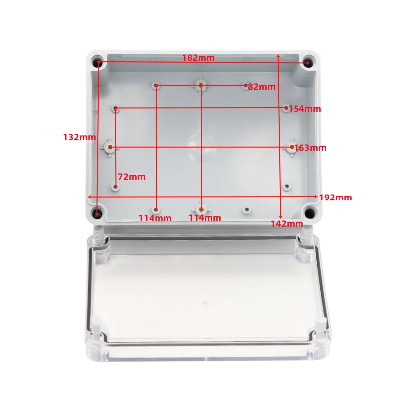 1pcs200x150x100mm plastic shell electronic instrument shell security monitoring high-end transparent cover waterproof switch box