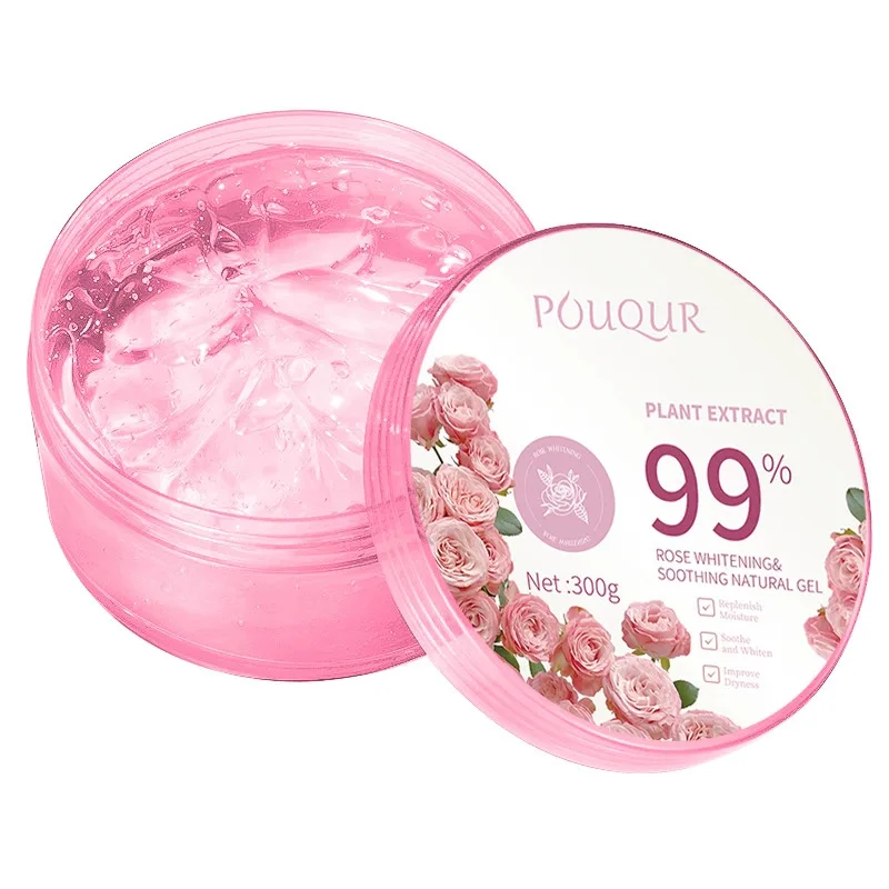 

Plant Extract Rose Whitening&soothing Natural Gel Aloe Vera Moisturizing Gel 300g Genuine Moisturizing Essence Gel Skin Care