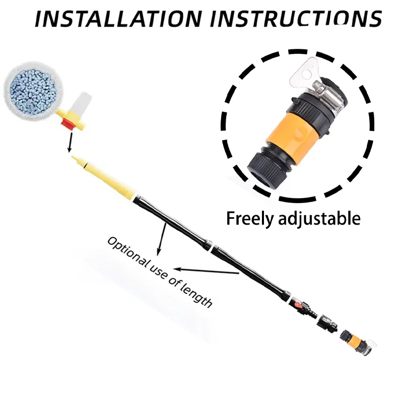 Car water washing mop special car cleaning tool for automatic water squeezing without damage to the car rotating soft brush