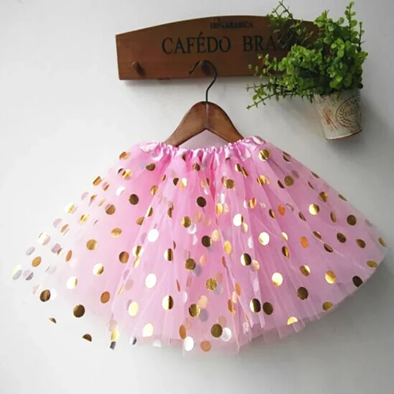 Children's round light piece pompous skirt dot princess skirt dance  Tutu Skirt