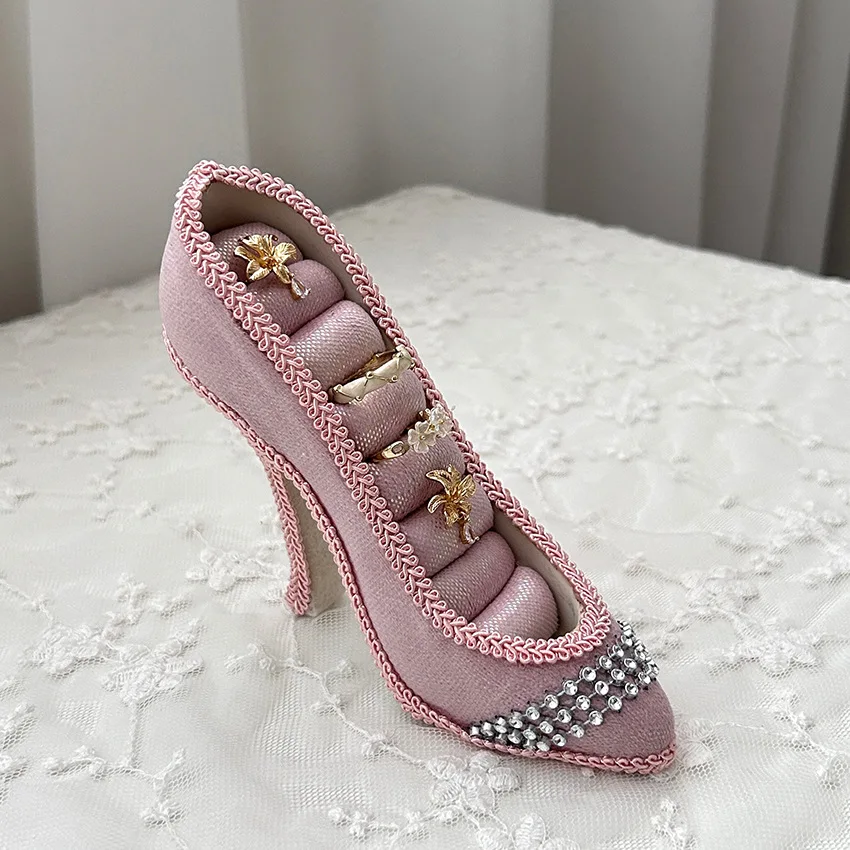 

Butterfly high heels ring display stand high-end stud earrings ring jewelry table display props