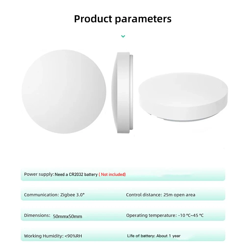 Tuya Zigbee-Knop Smart Scene Switch Draadloze Afstandsbediening Aan Uit Sleutelcontroller Multi-Scene Koppeling Schakelt Slimme Levensautomatisering