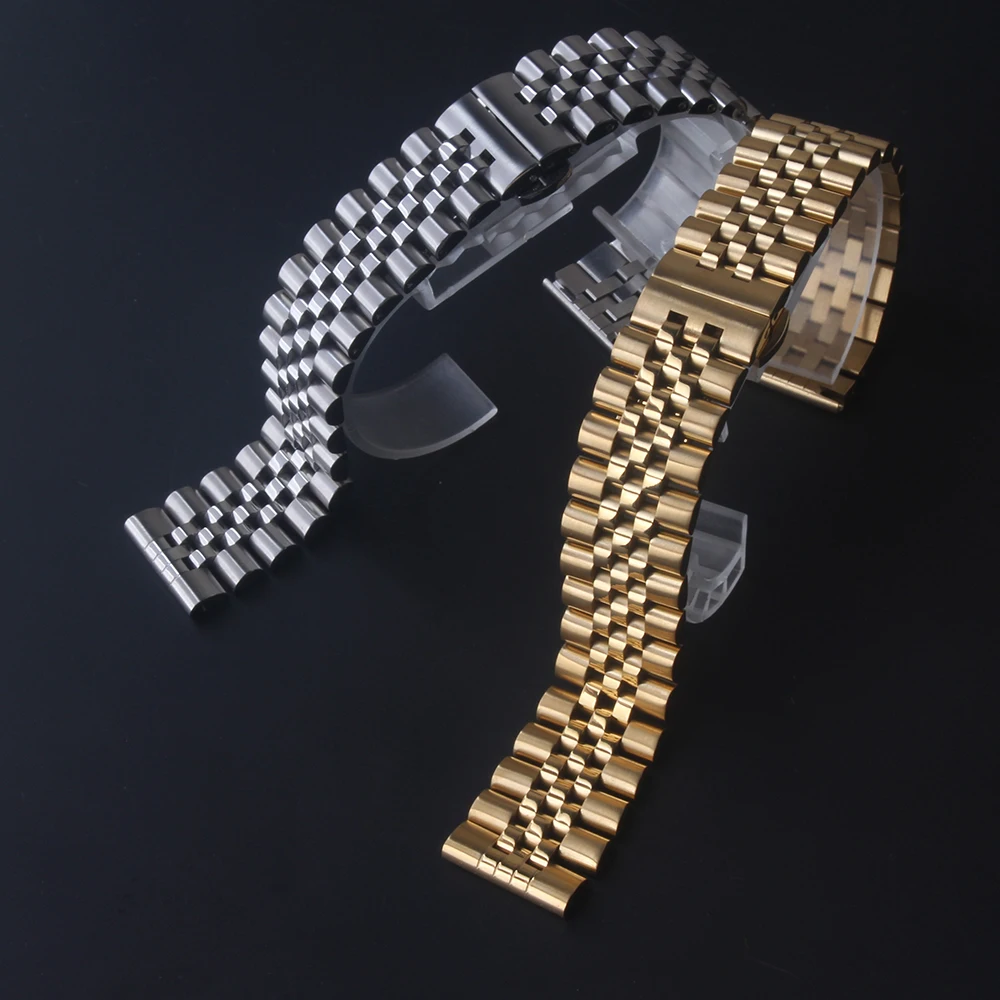 Cinturini per Rolex Omega Cinturino per orologio Bracciale Collegamenti solidi Accessori per orologi 12mm 14mm 16mm 18mm 20mm 22mm Argento stile classico