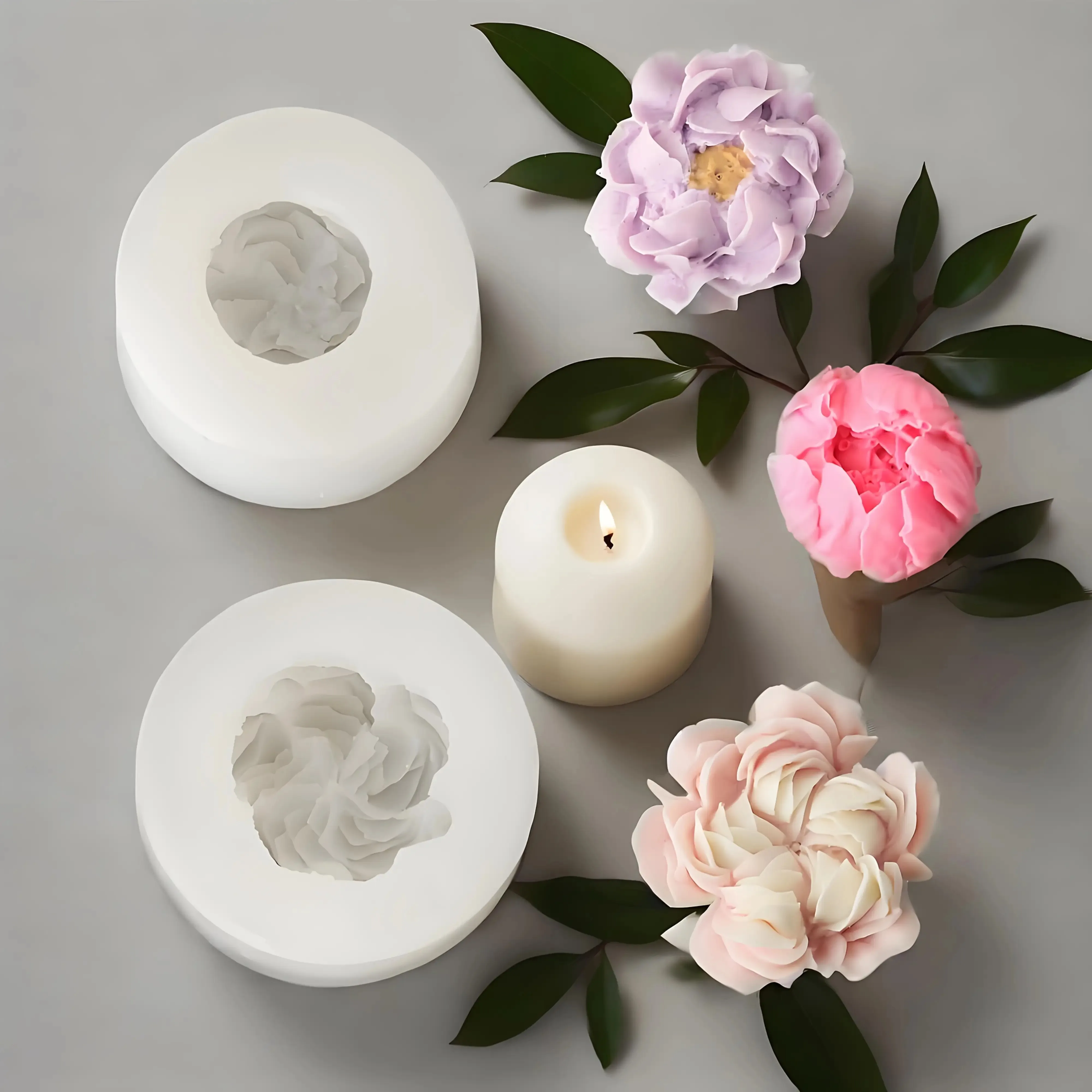 Lotusblüten-Silikonform, zum Basteln von Harz – geeignet für Kerzen, Heimwerker, Valentinstag, Muttertag, Weihnachtsdekoration – Detail 32