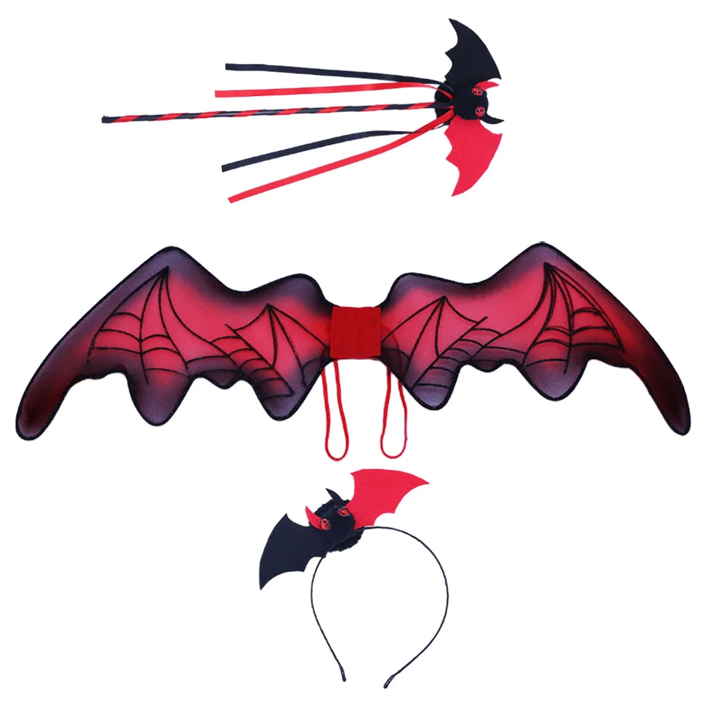 

Makeup Headband Bat Wings Gothic for Halloween Fairy Wand Costume Accessories Child