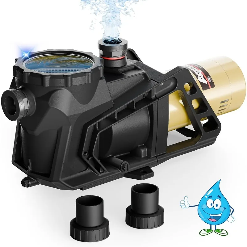 Pool Pump, 1.5 HP Above Ground Pool Pump Strong Power, Energy Efficient, 115-230V Dual Voltage Pool Pump Inground With