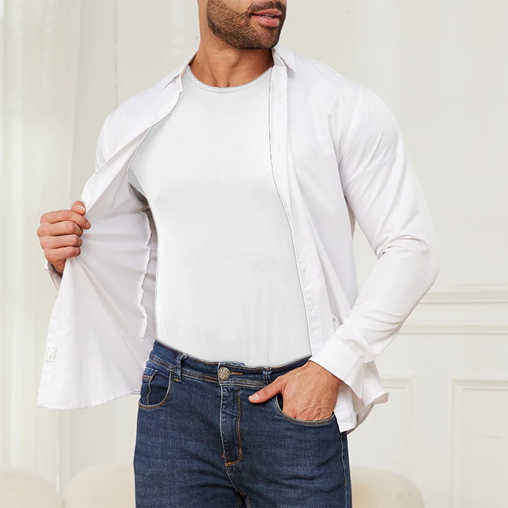 Bild 6: Kurzarm-Body für Herren, Pyjama, Einteiler, Rundhalsausschnitt, Strampler, Ganzkörperanzug, Basic-Einteiler, Hemd, 2025, neu in