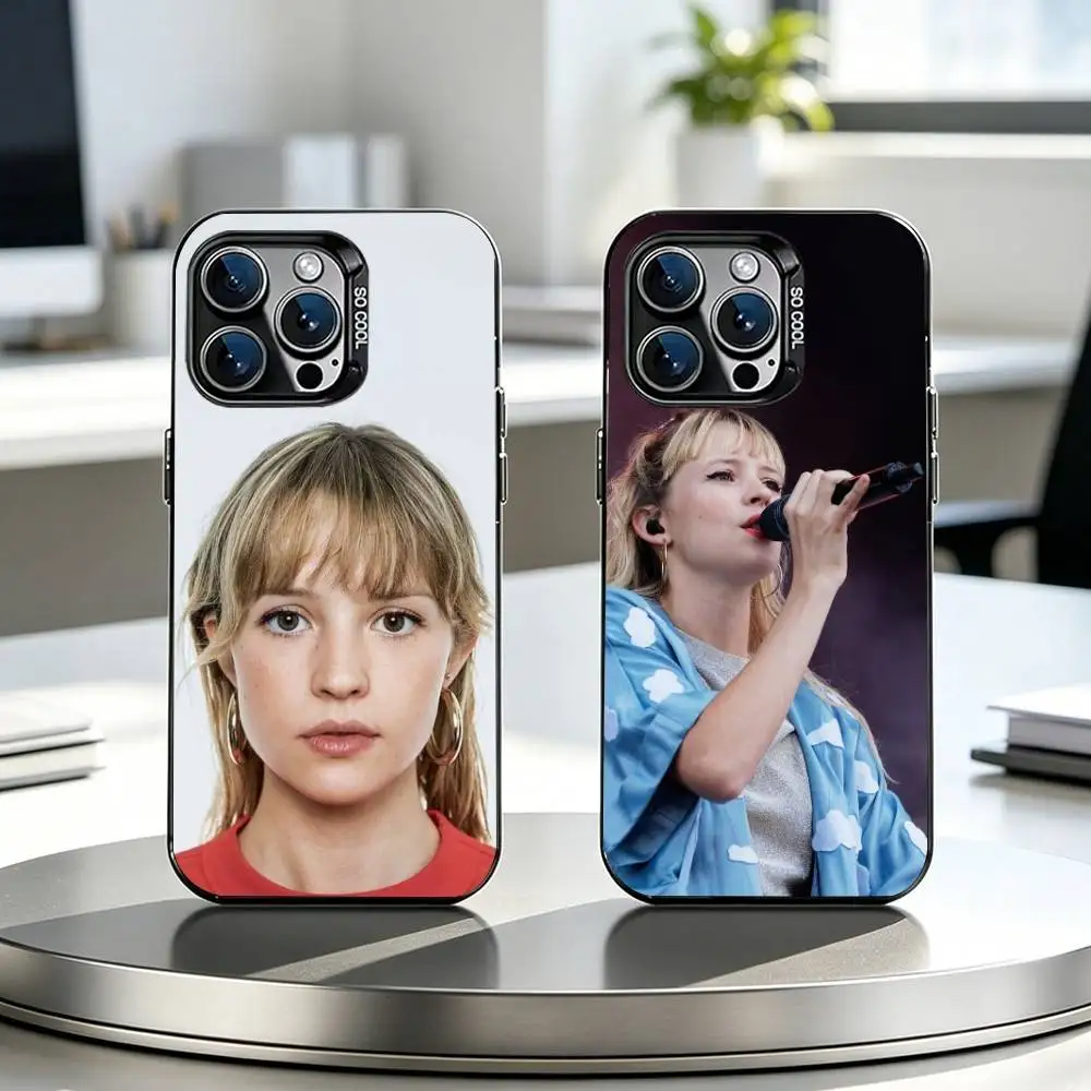 

Angele Singer Actor Phone Case For iPhone 17,16,15,14,13,12,11 Plus,Pro Max,XS,Colored Silver Plated Inside Cover