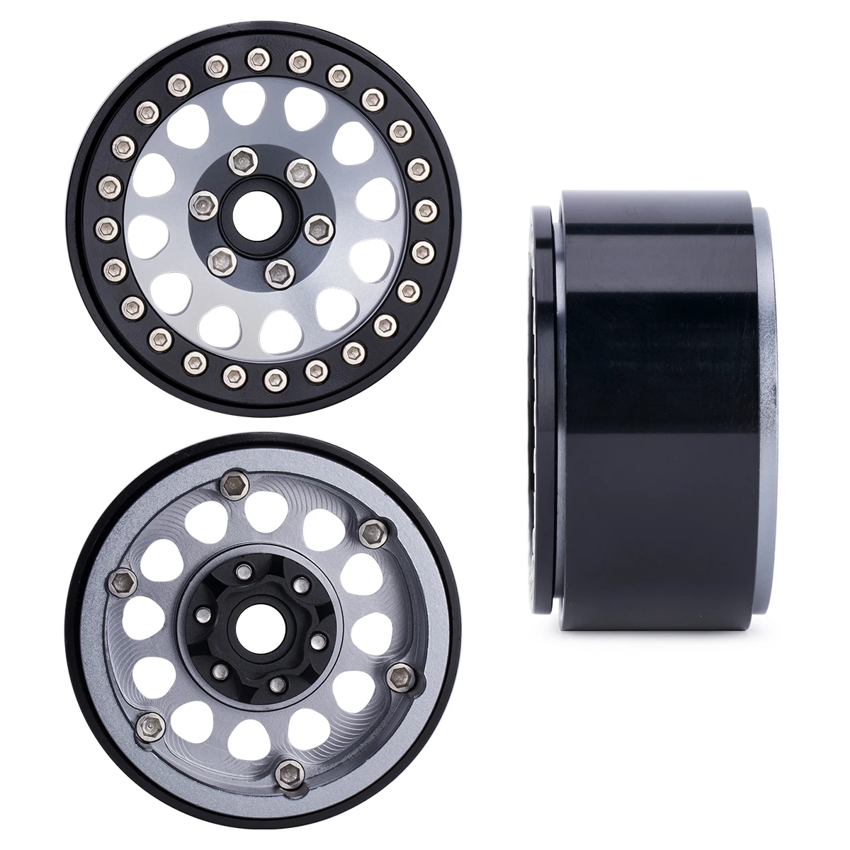 4 قطعة معدنية 1.9 "عجلات Beadlock حافة محور ل 1/10 RC الزاحف سيارة محوري SCX10 D90 TRX4 الشبح تاميا كابرا RR10 ترقية أجزاء