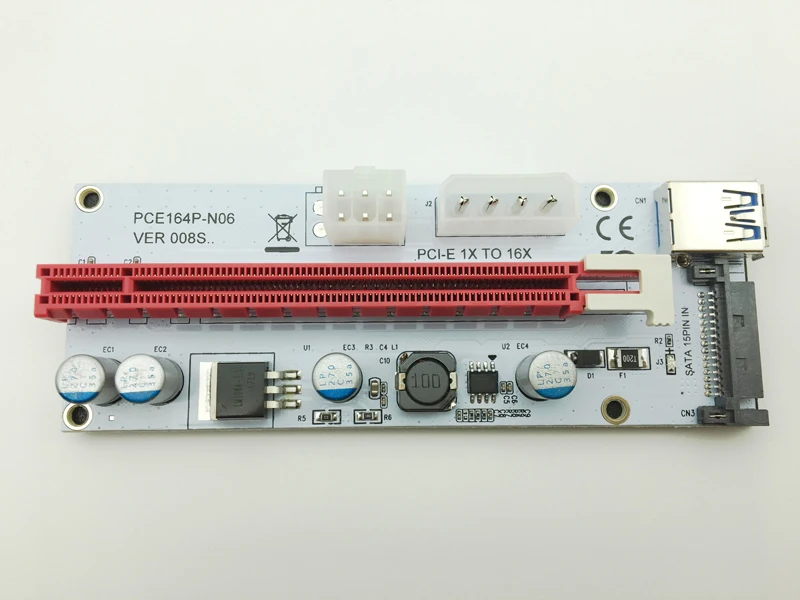 Riser White 008S NGFF M.2 PCIE PCI-E 1X 2X 4X 8X 16X USB 3.0 Adapter Card 60cm Data Cable for BTC Mining Bitcoin Miner Antminer