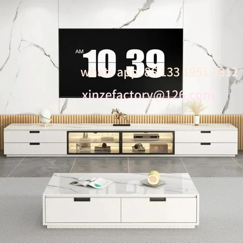 

Customizable Simple Slate TV Cabinet Modern Household Cabinet Coffee Table Combination