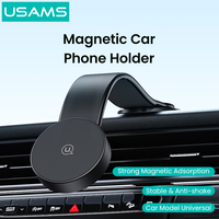 USAMS ZJ079 Magnetic Car Phone Holder Stand Mobile Cell Phone Mount for Iphone 12 13 14 15 Pro Max