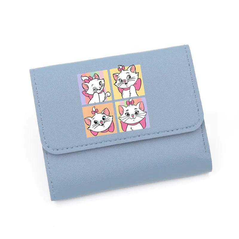 2024 Disney Lilo & Stitch dompet pendek wanita gambar kartun Mickey Mouse dompet koin wanita PU dompet koin kulit modis kecil