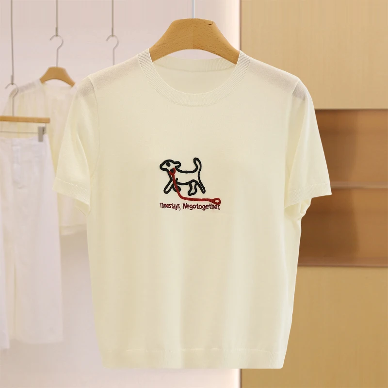 Lockerer Cartoon-Buchstabe ort Sve Sweater Design Sensation für den jüngeren Look Damen-Strickoberteil Crew Ne