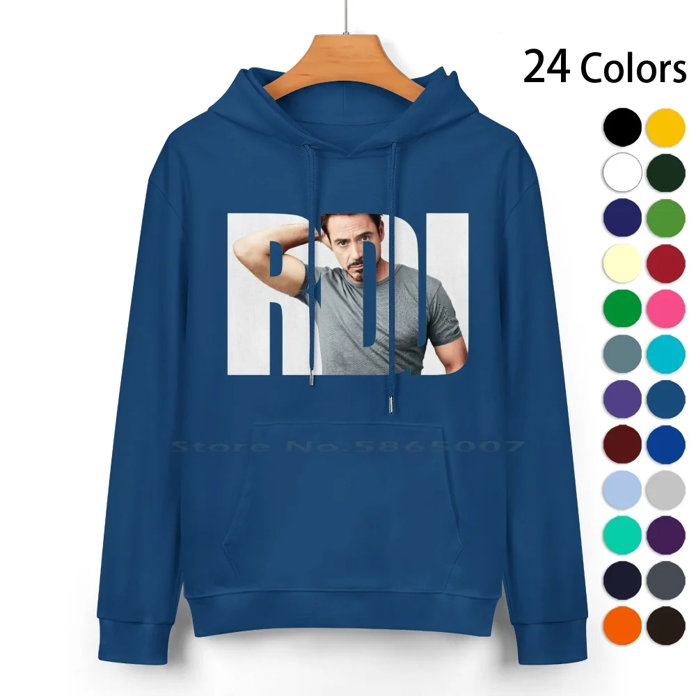 Rdj Pure Cotton Hoodie Sweater 24 Colors Rdj Robert Downey Jr 2 3 Im2 Im3 Assemble Age Of Ultron Aaou Homecoming Infinity War