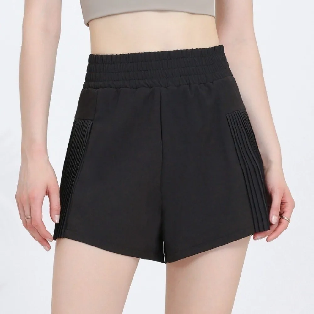 New Double Layer Women's Sports Shorts Breathable With Pockets Yoga Pants High-waisted Quick-drying Shorts Yoga Workout