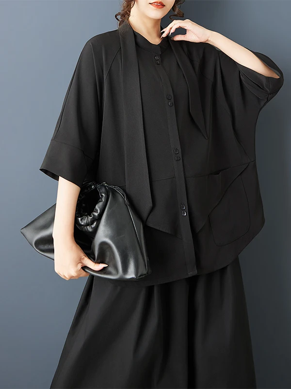 

Повседневная свободная рубашка больших размеров, однотонная, женская, модная, универсальная, летняя, новинка, без бирки бренда