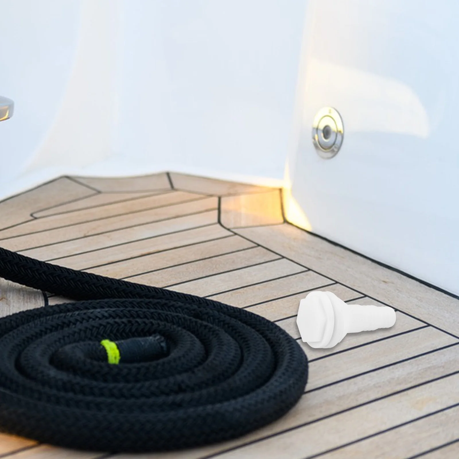 

Boat Plastic Marine Scupper Drain Valve Efficient Deck Drain Connector for Yacht Bilge Pump Drainage Marine Drainage Plug