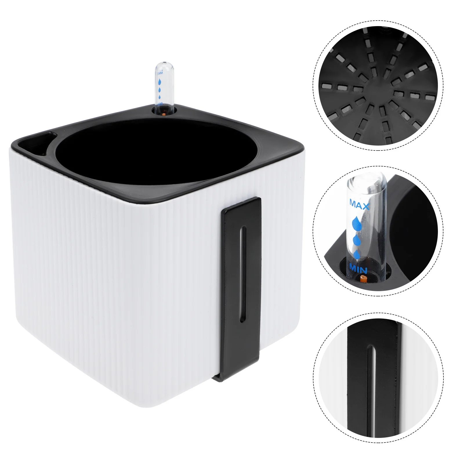 

1Set Automatic Water Absorption Hanging Planter Plastic Flower Pot for Office Home Balcony Gardening Succulents Orchid