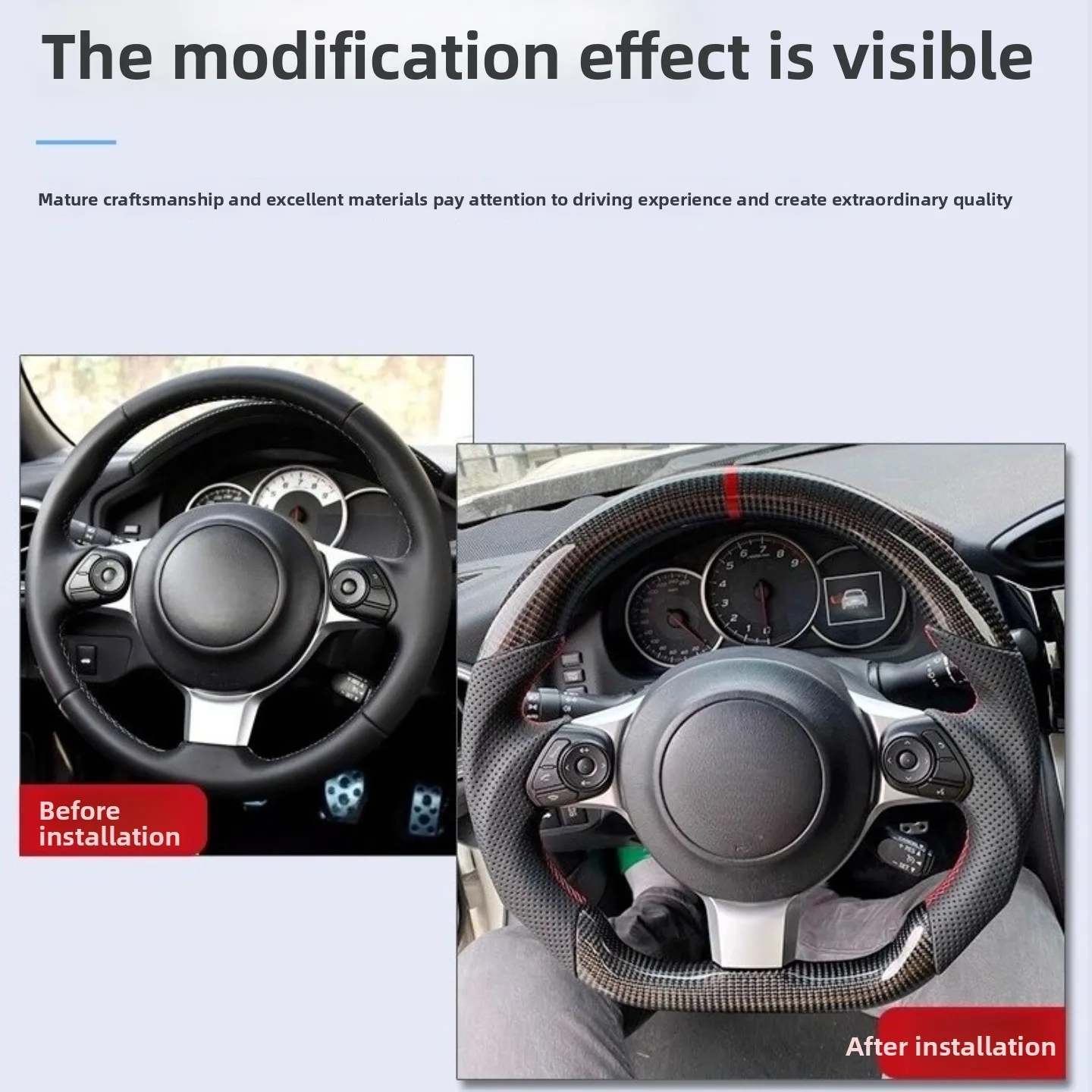 For Toyota GR86/ Subaru BRZ Steering wheel modification high temperature resistance anti slip breathable odorless andcomfortable