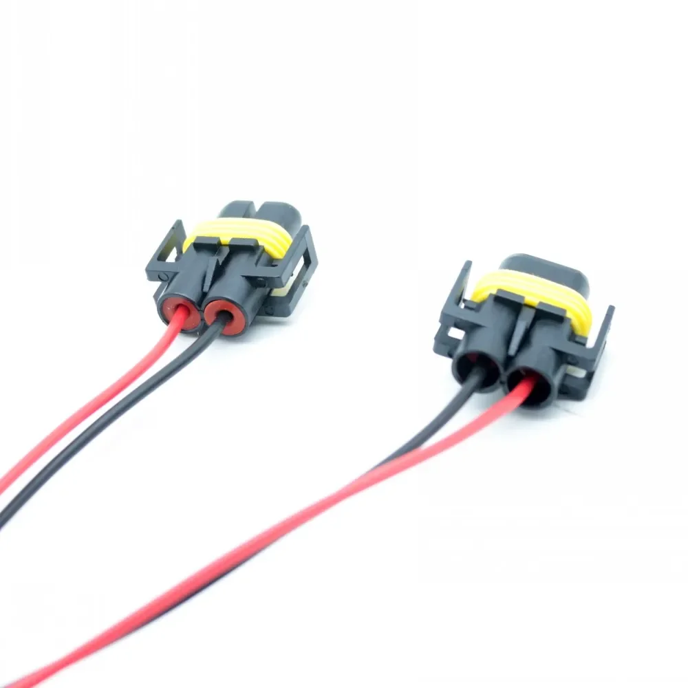 H8 H9 H11 Adapters Wiring Harness Fog Light Interface Adapter Wiring Socket Wire Connector 12V Headlights Wire for Plug and Play