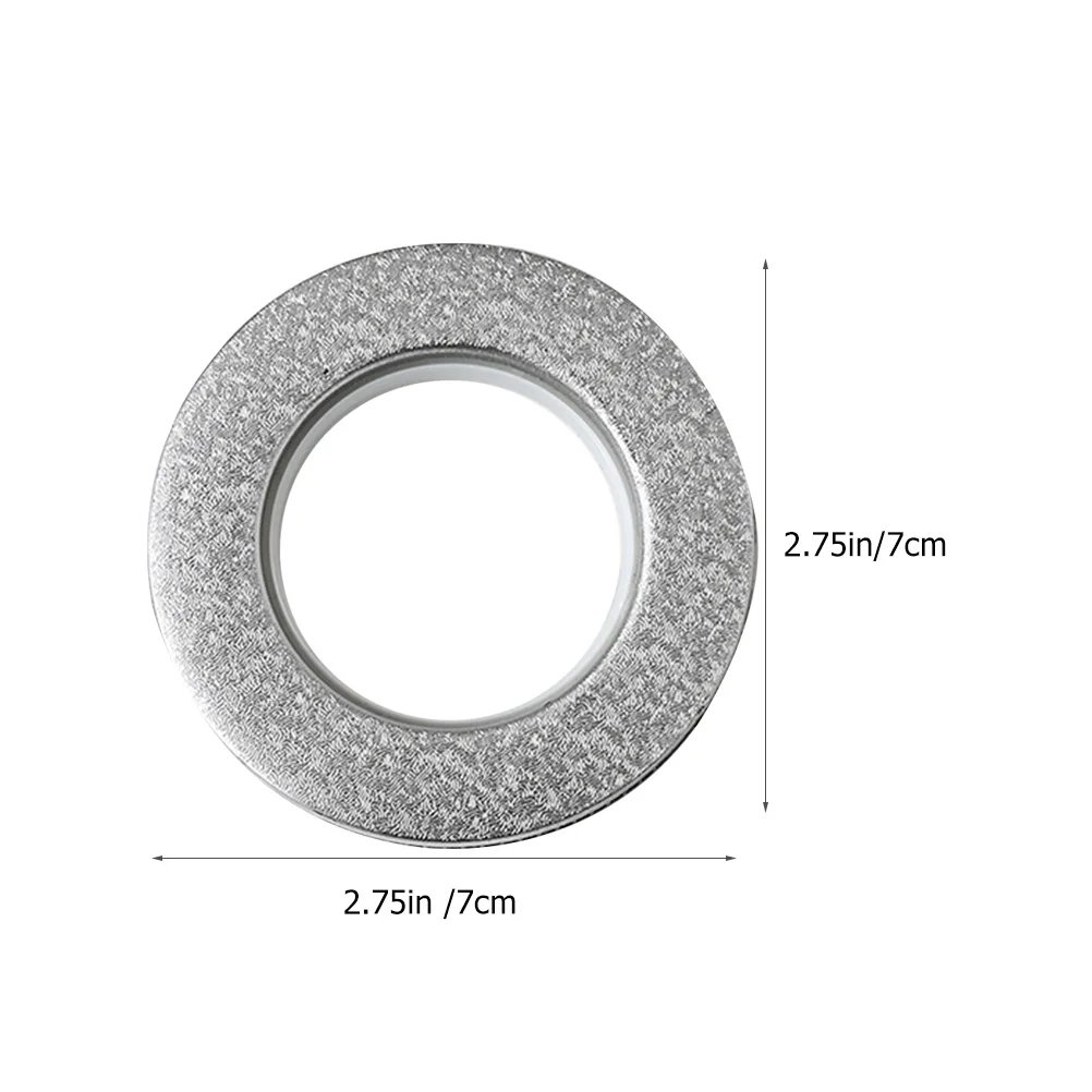4 قطع من حلقات الستائر البلاستيكية الفاخرة، آمنة وسميكة ومتينة للستائر الثقيلة وخفيفة الوزن #2