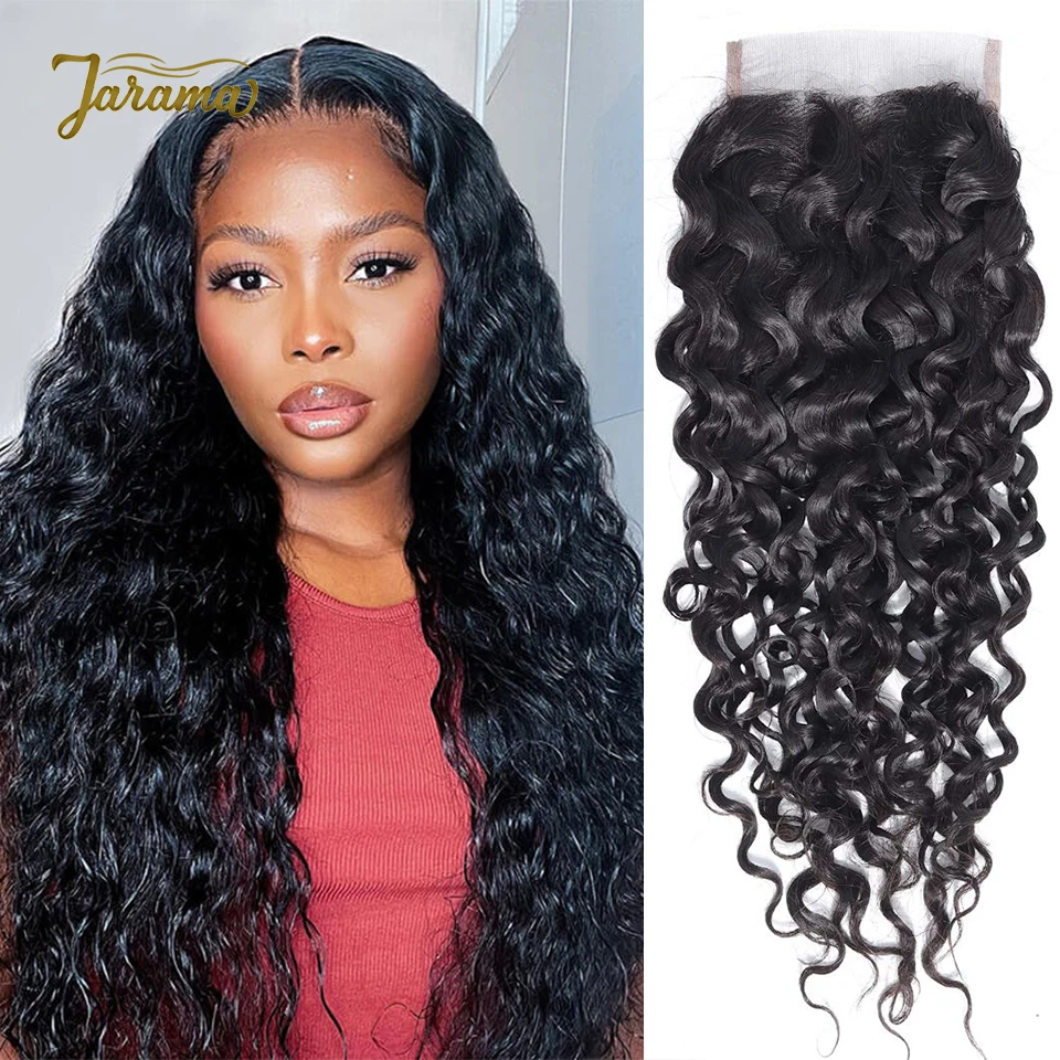 4x4/5x5/6x6 Water Wave Human Hair Closure HD Transparent Lace Closure Brazilian Human Hair Closure Lace Closure Only Natural Hairline With Baby Hair