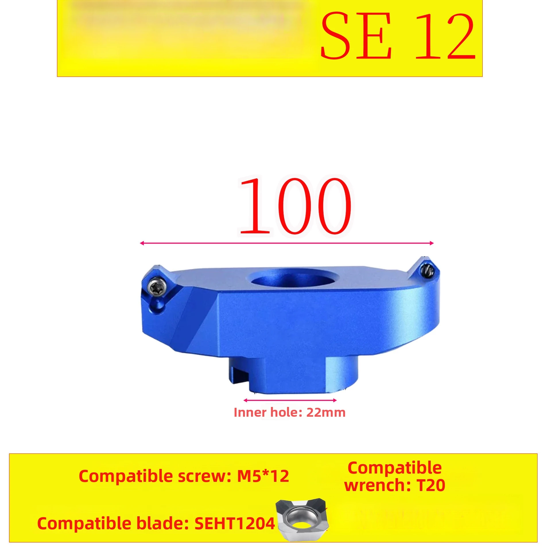 AP16 Bridge-Type Aluminum Slicer Disc Double-Edge Cutting Design Compatible with SE12 Square Slicers and SEHT1204 Insert Systems