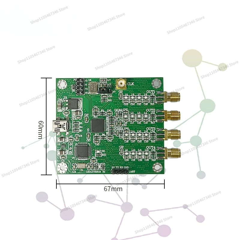 For Four-channel DDS Module, RF Signal Source Generator AT Command Serial Port Output