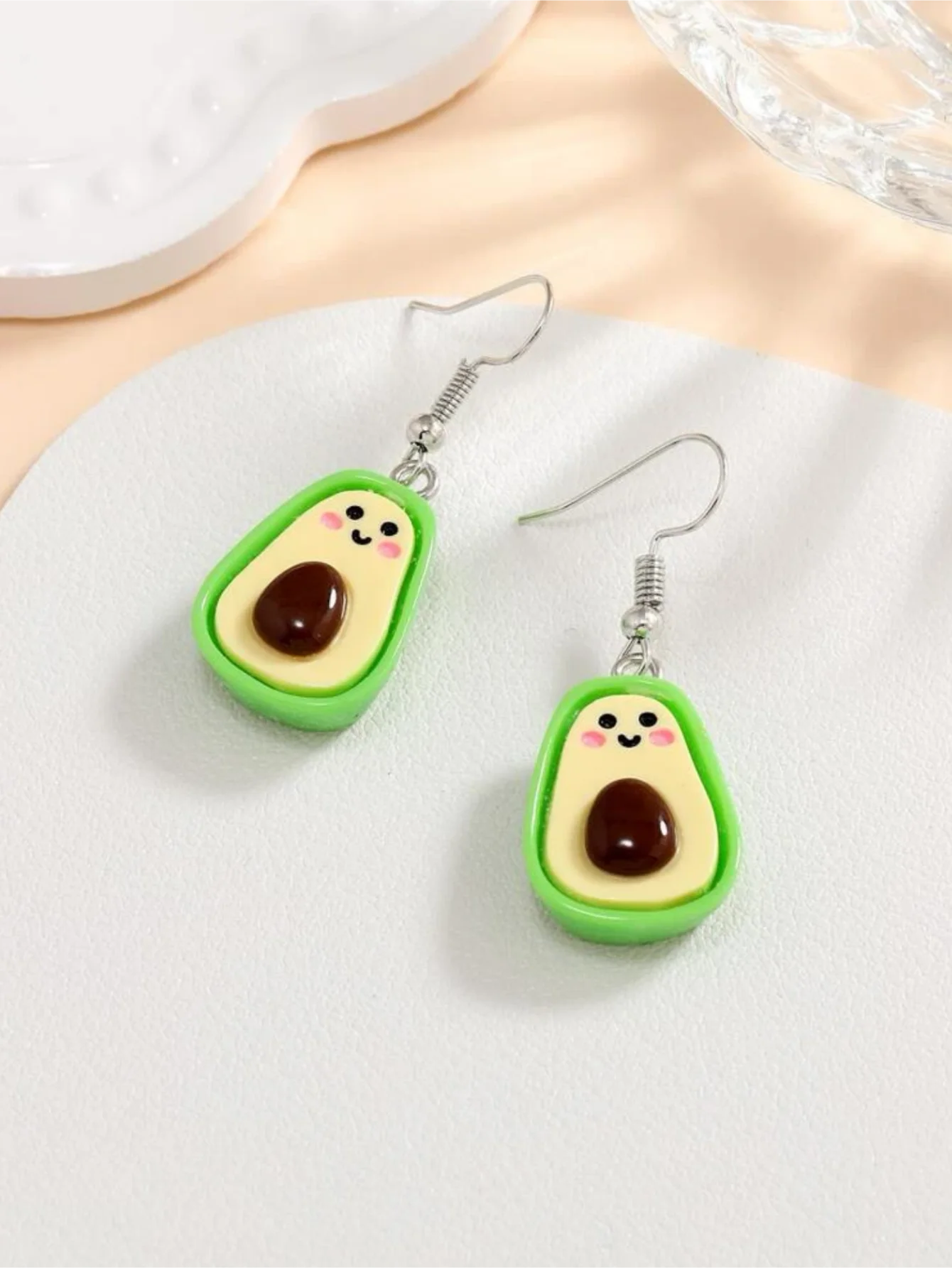 A Cute Cartoon Fun Avocado Acrylic Earring