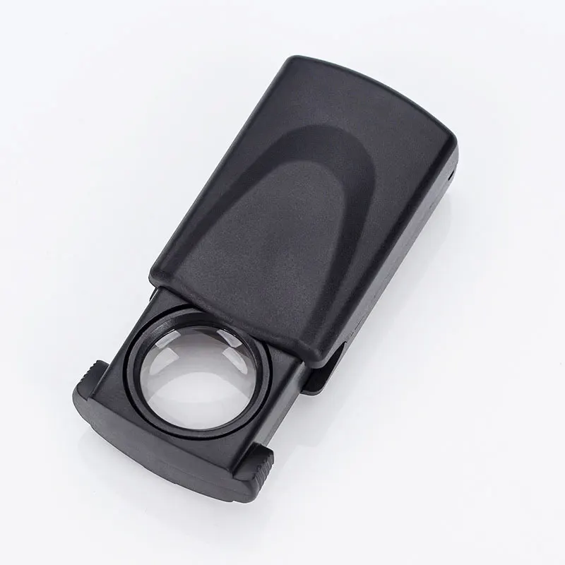 20X 21mm Pull-Type Mini Jewelry Loupe Magnifier Magnifying Glass with LED Light