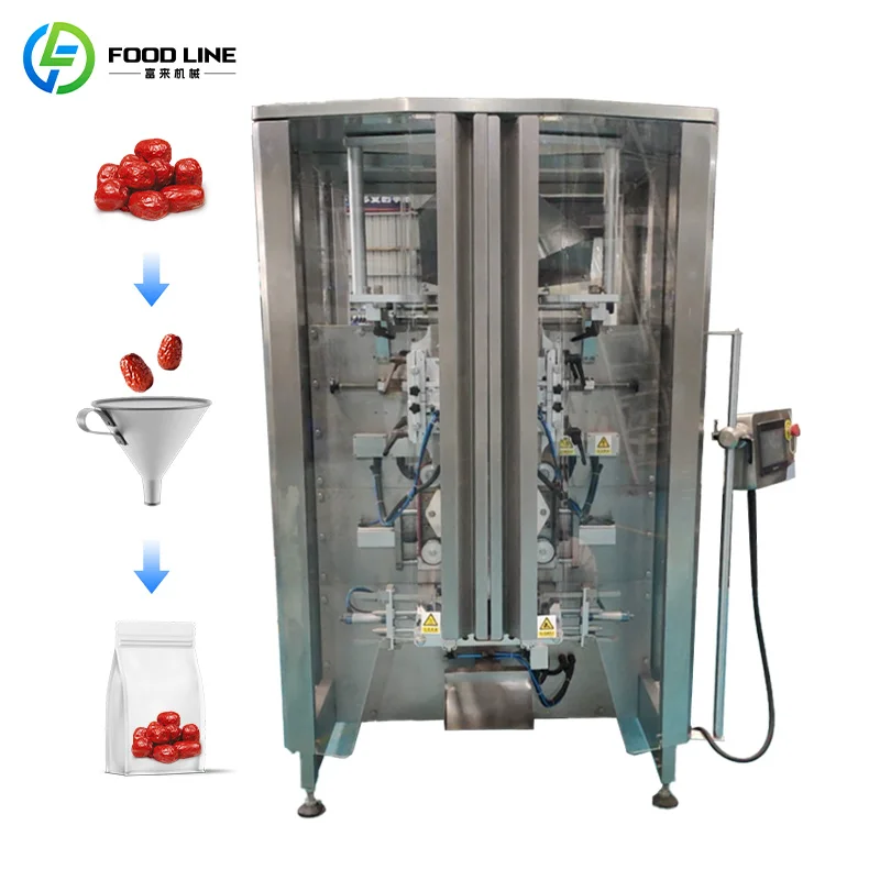 Custom Automatic Flow Packing Machine Dried Fruit Premade Pouch Filler Sealer 10 50 Bags Min 1 Year Warranty