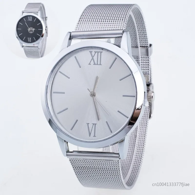 

Роскошные женские часы 2025, новые стильные серебряные минималистичные деловые женские кварцевые часы, дышащие кожаные стальные часы Reloj Mujer