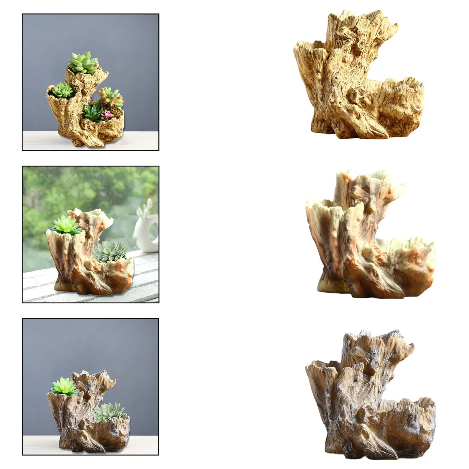 

Горшок для цветов, искусственная статуя из коряги, орнамент, имитация пенька дерева