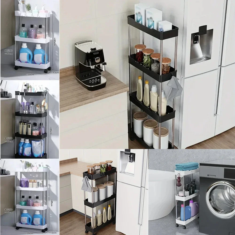 

Mobile Bookshelf Trolley Household Kitchen Organizers And Storage Rack Home Bathroom Cart With Wheels Living Room Snacks Shelves