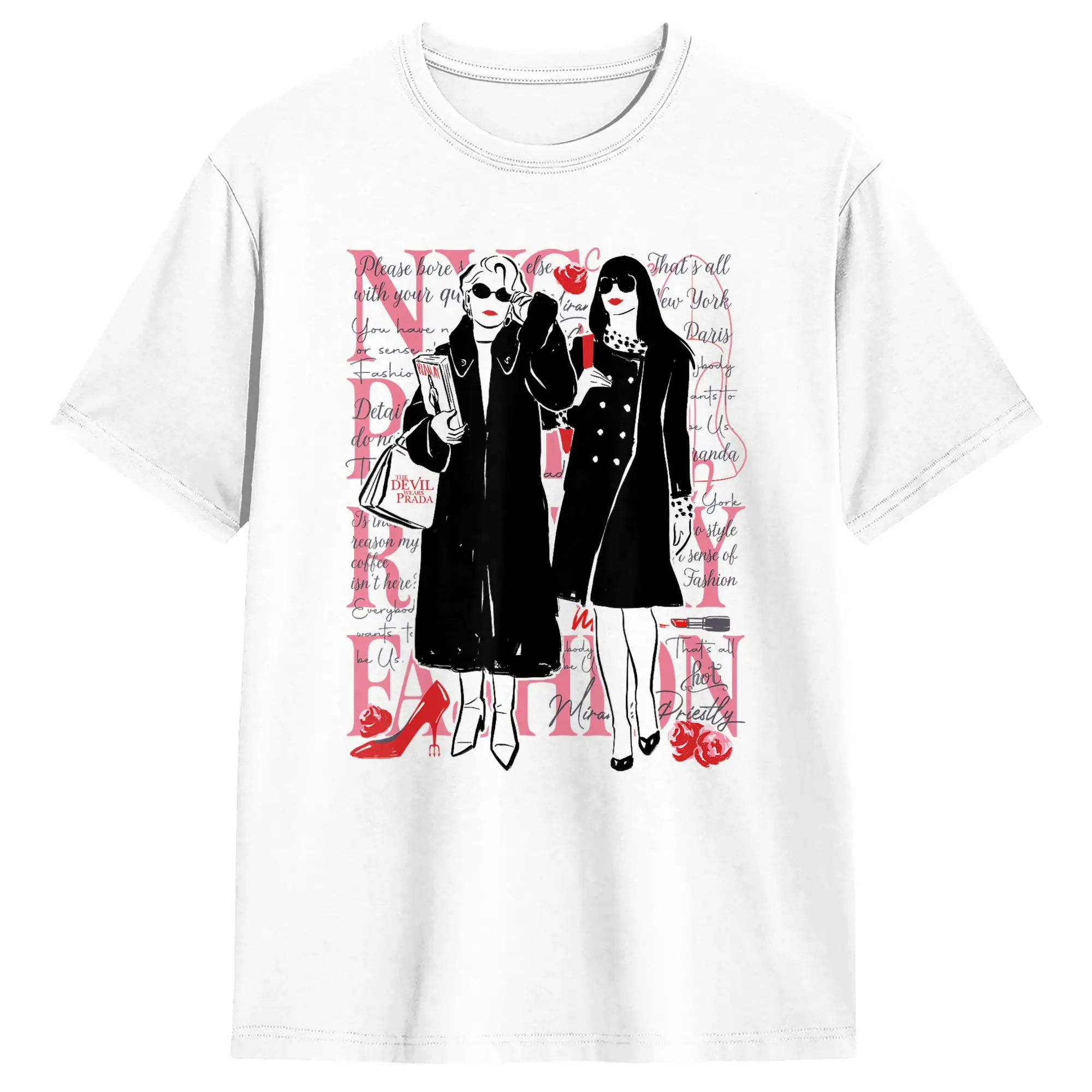 The Devil Wears Pradad Cotton T Shirt For Man Summer Miranda And Andy Fashion Nyc Streetwear T Shirts Leisure Tee Shirt Tops