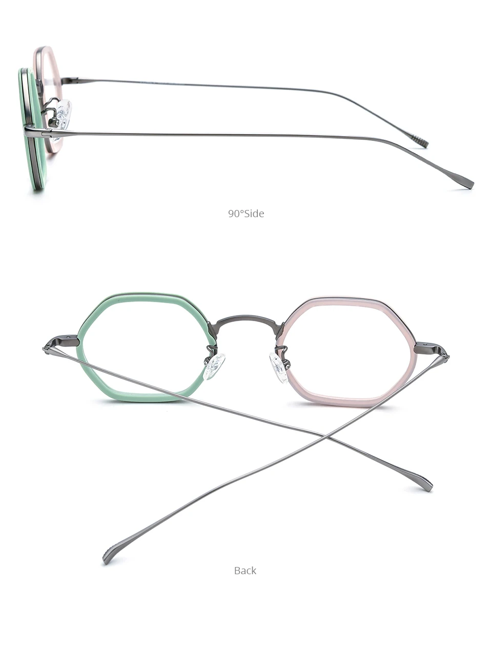 FONEX Acetat Titan Brille Rahmen Frauen 2025, Neue Mode Marke Design Retro Kleine Runde Brillen Männer Vintage Brillen 85844 – Detail 27