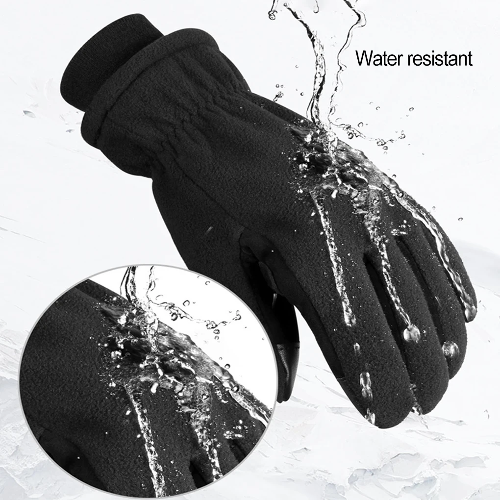 

Winter Warm Full Gloves Waterproof Touch Screen Thermal Tear-resistant Fleece Non-slide Motorcycle Mittens Outdoor Running L