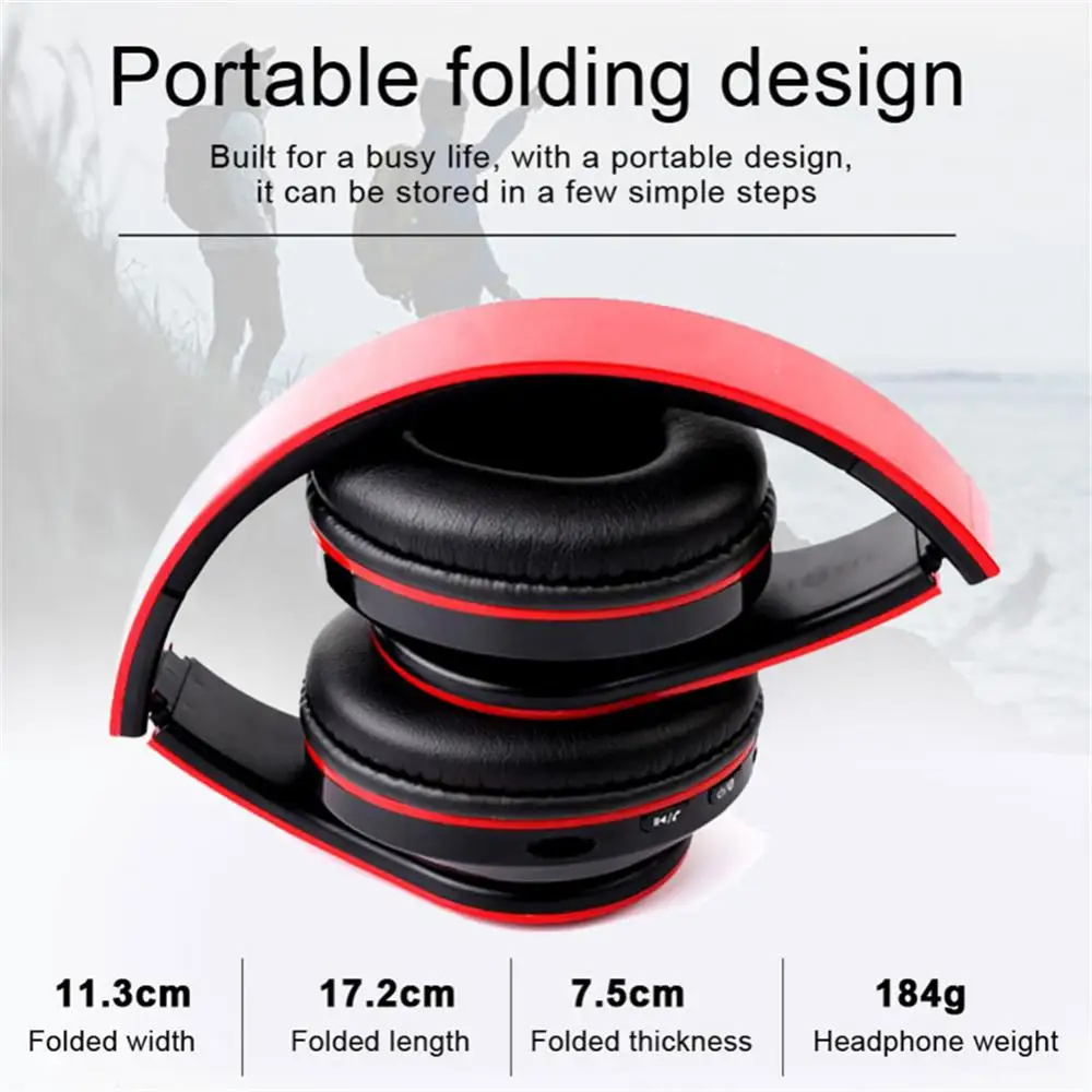 HD200 Earphones Over-ear Foldable Computer Wireless Headphones Noise Cancellation HIFI Stereo Gaming Headset