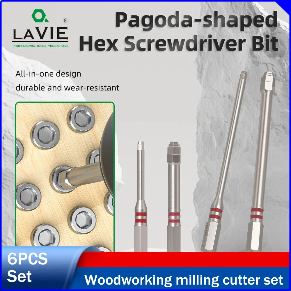 

LAVIE Tower Type Hexagon Screwdriver Bits with Strong Magnetic Impact Extension Bar,Accessories for Electric Drill Electric