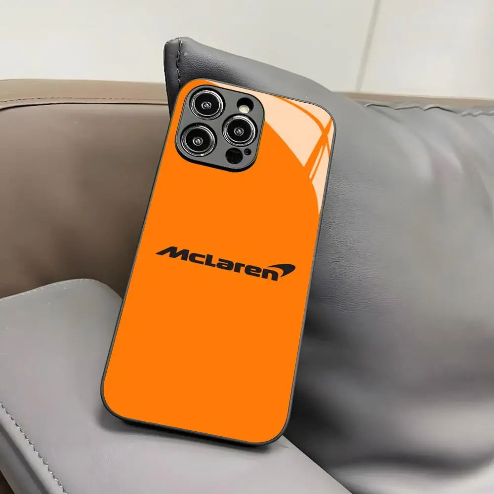 SuperCar M-McLarenS Phone Case for Iphone 17 Air 16 15 14 12 11 13 Pro Max Mini X Xr Xs Puls Black Glass Cover view 3